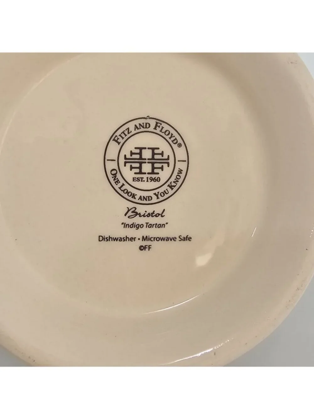 2 Fitz & Floyd Bristol Tartan Soup Bowls 5.5